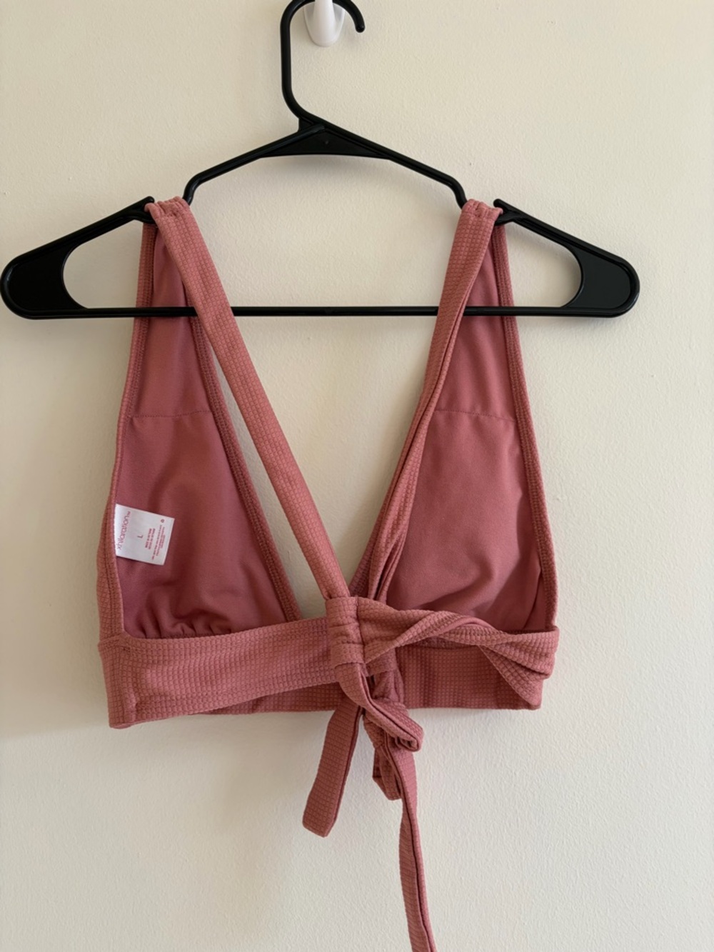 Plunge Bikini Top in Dusty Rose - Picture 2 of 2